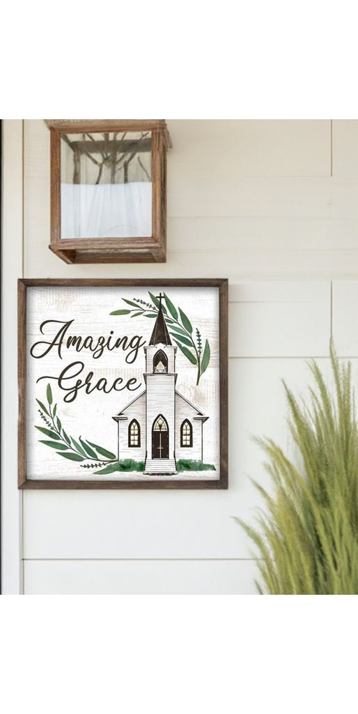 10" Wooden Sign: Amazing Grace - Michelle's aDOORable Creations - Wooden/Metal Signs