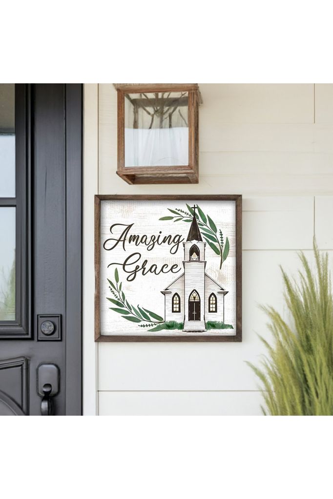 10" Wooden Sign: Amazing Grace - Michelle's aDOORable Creations - Wooden/Metal Signs