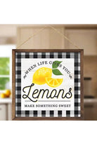 Shop For 10" Wooden Sign: Lemons/Life at Michelle's aDOORable Creations