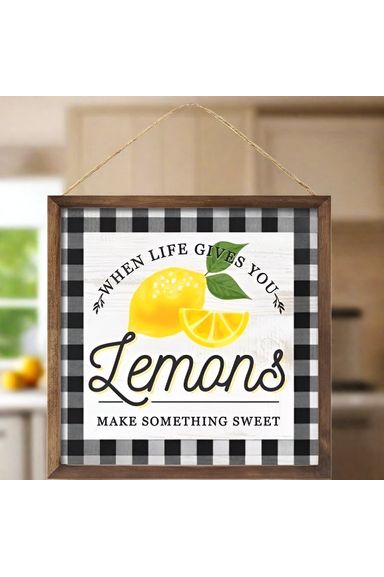 Shop For 10" Wooden Sign: Lemons/Life at Michelle's aDOORable Creations