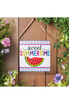 10" Wooden Sign: Sweet Summertime/Watermelon - Michelle's aDOORable Creations - Wooden/Metal Signs