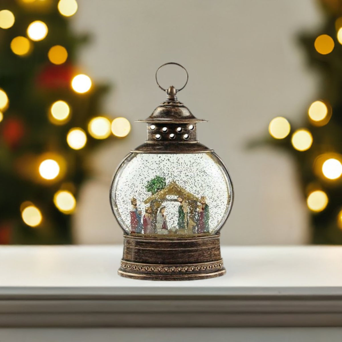 Shop For 10.25" Nativity Scene Water Lantern at Michelle's aDOORable Creations
