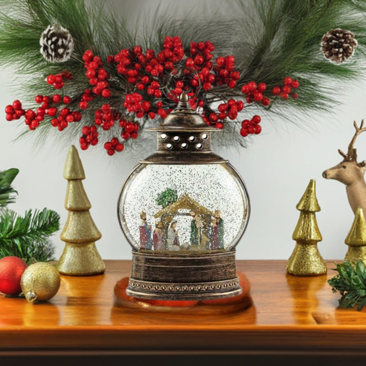 Shop For 10.25" Nativity Scene Water Lantern at Michelle's aDOORable Creations