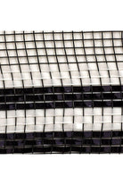 10.5" Border Stripe Metallic Mesh: Black/White (10 Yards) - Michelle's aDOORable Creations - Poly Deco Mesh