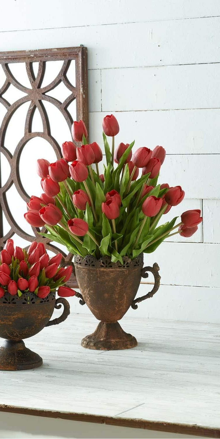 10.5" Realistic Touch Tulip: Red - Michelle's aDOORable Creations - Sprays and Picks