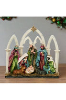 11" Glitter Classic Nativity Scene - Michelle's aDOORable Creations - Seasonal & Holiday Decorations