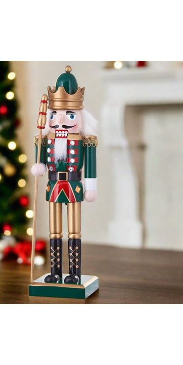 12" Classic Toy Solder Nutcracker: Green - Michelle's aDOORable Creations - Nutcrackers
