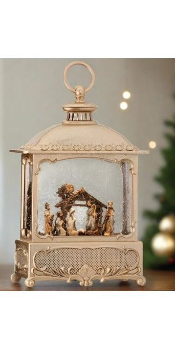 12" LED Nativity Square Lantern Globe - Michelle's aDOORable Creations - Water Lantern
