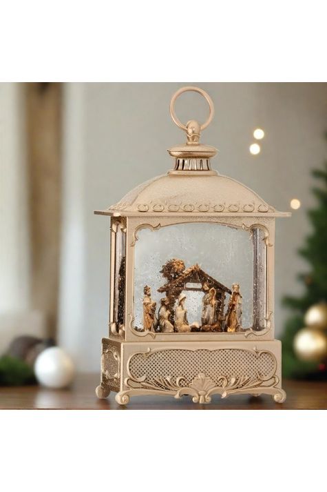 12" LED Nativity Square Lantern Globe - Michelle's aDOORable Creations - Water Lantern