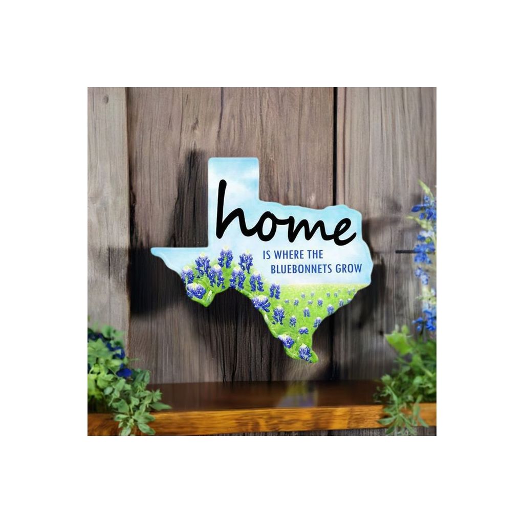 Shop For 12" Metal Embossed Hanger: Texas Bluebonnets at Michelle's aDOORable Creations