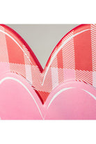 Shop For 12" Metal Embossed Heart Hanger: Red/Pink Plaid MD0666