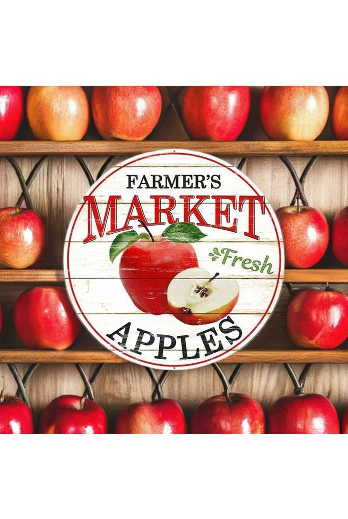 12" Metal Farmer's Market Sign: Apples - Michelle's aDOORable Creations - Wooden/Metal Signs