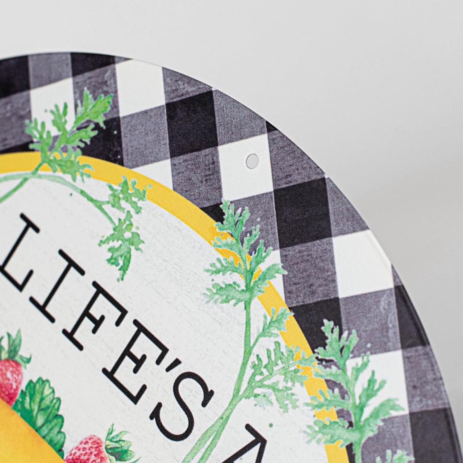 12" Metal Sign: Life's A Garden