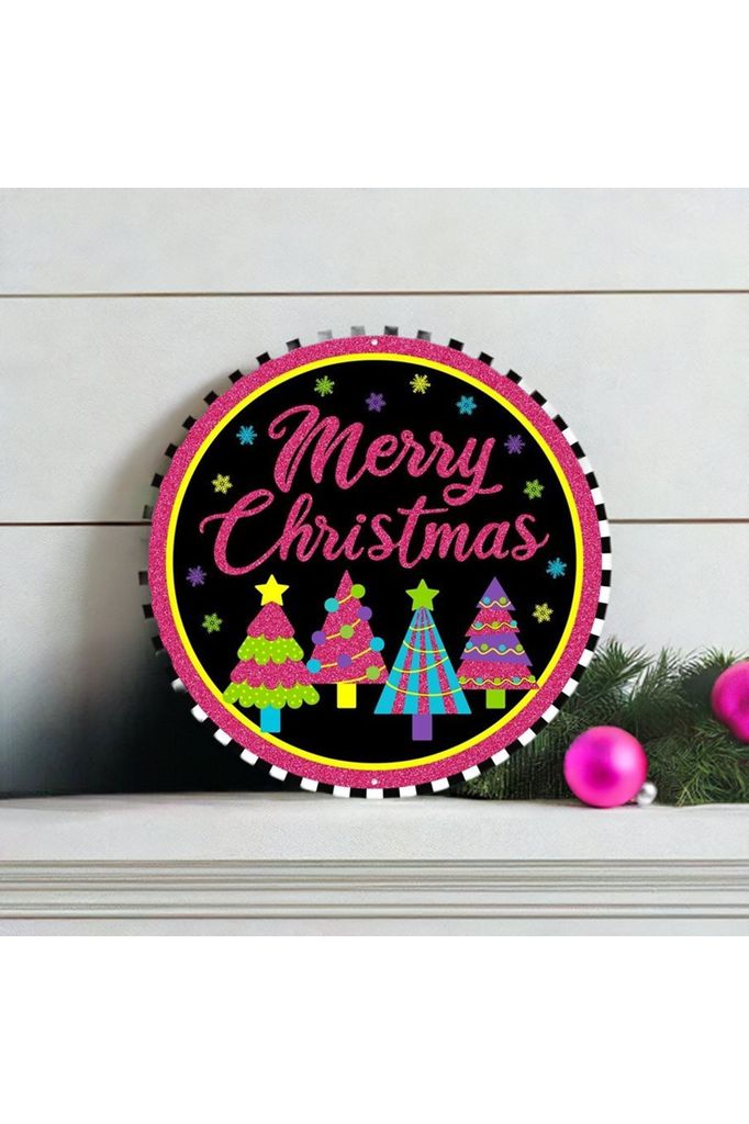 Shop For 12" Metal Sign: Merry Bright Christmas MD0979