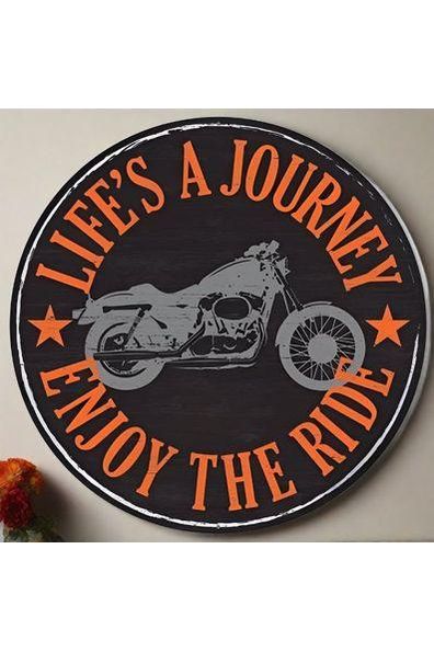 Shop For 12" Round Metal Sign: Motorcycle at Michelle's aDOORable Creations