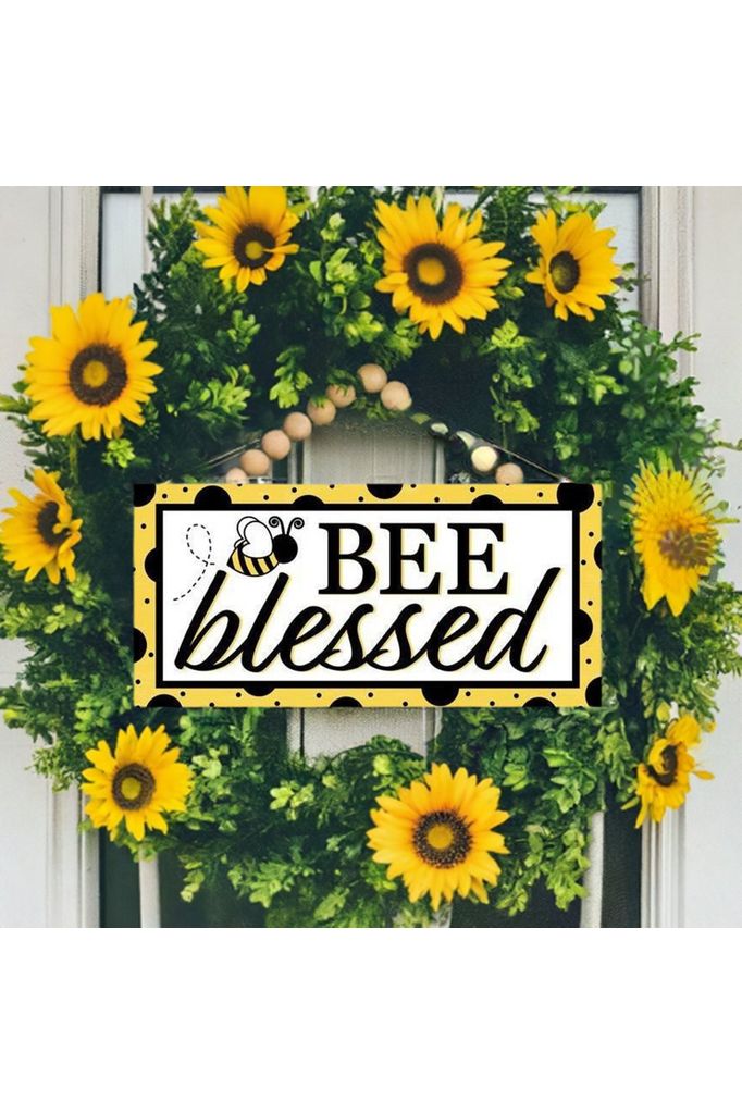 Shop For 12" Wood Sign: Bee Blessed at Michelle's aDOORable Creations