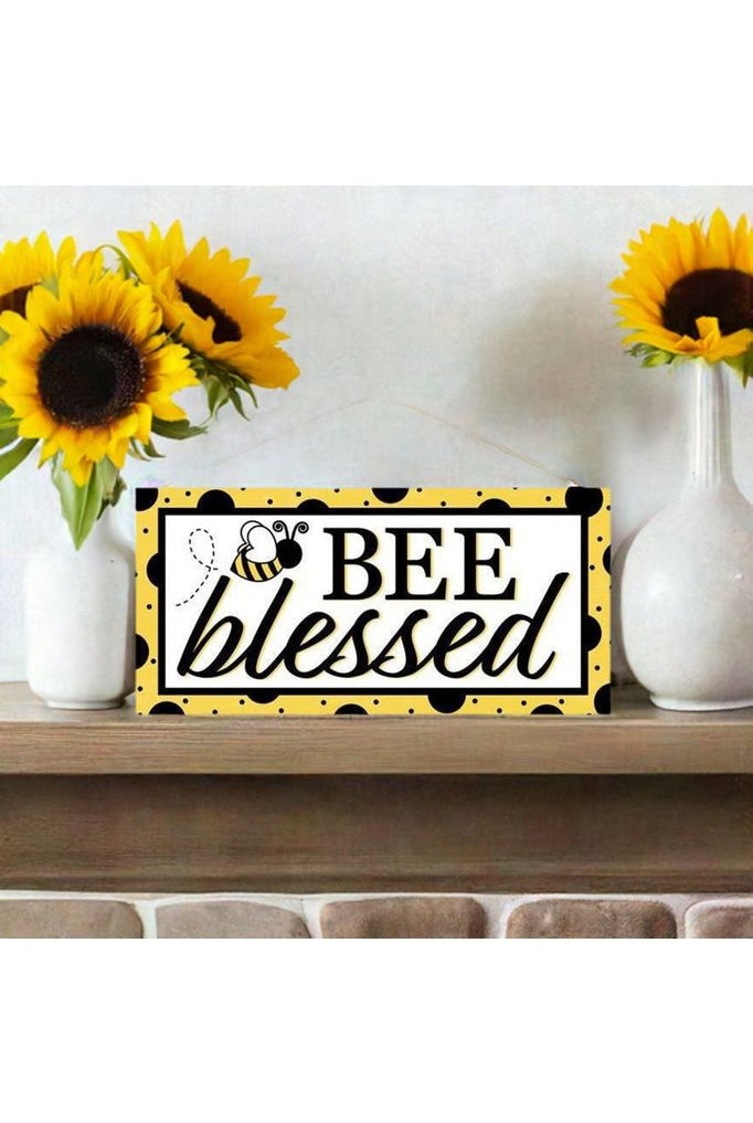 Shop For 12" Wood Sign: Bee Blessed AP8482