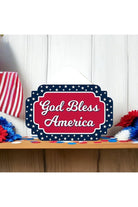 12" Wooden Sign: God Bless America - Michelle's aDOORable Creations - Wooden/Metal Signs