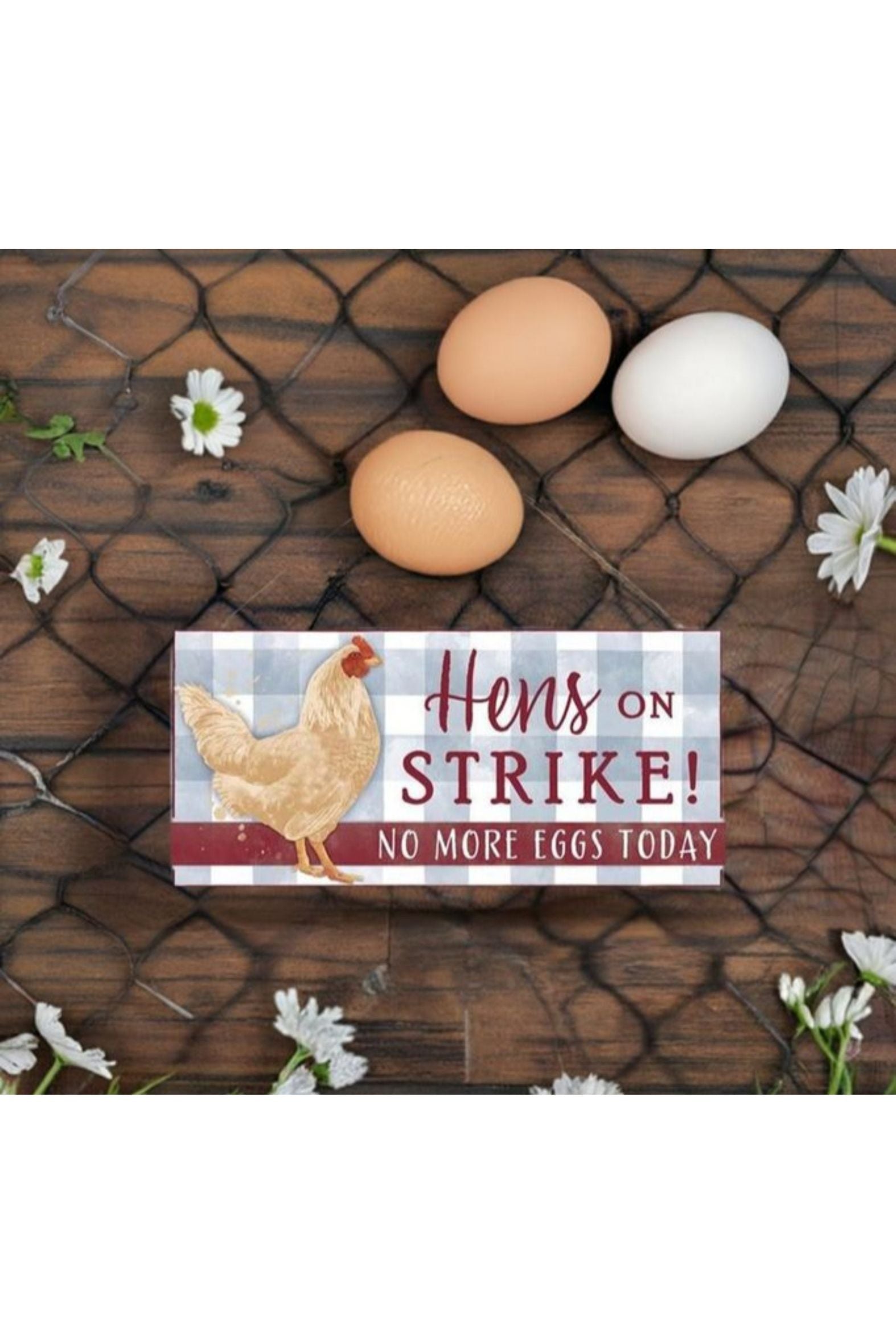 Shop For 12" Wooden Sign: Hens on Strike at Michelle's aDOORable Creations