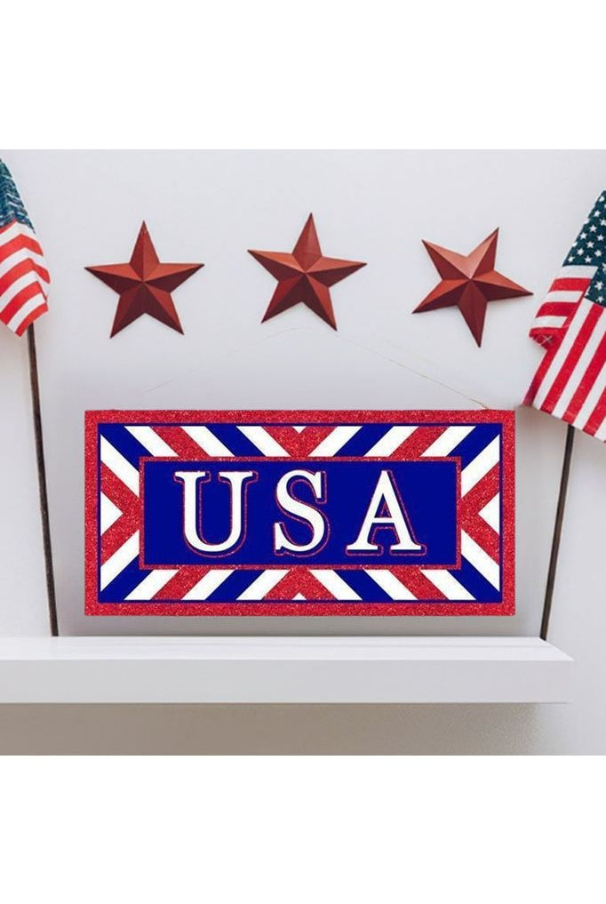 Shop For 12" Wooden Sign: USA AP8807