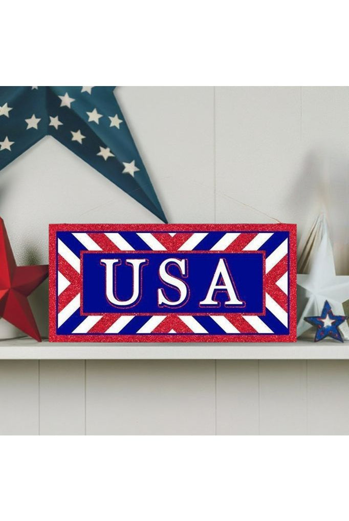 Shop For 12" Wooden Sign: USA AP8807