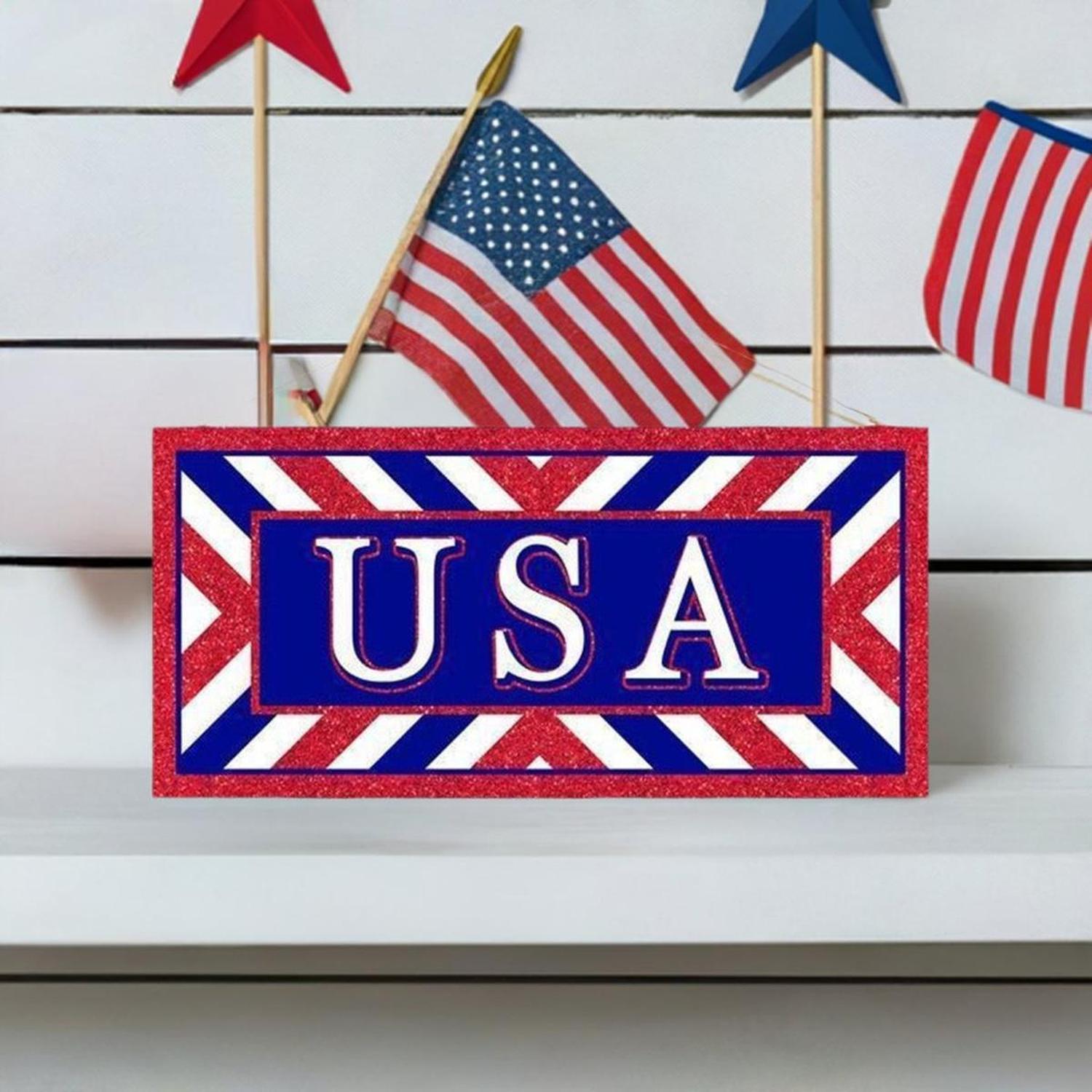 Shop For 12" Wooden Sign: USA at Michelle's aDOORable Creations