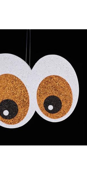 14" Glitter Eyeballs Ornament Hanger: Orange - Michelle's aDOORable Creations - Seasonal & Holiday Decorations