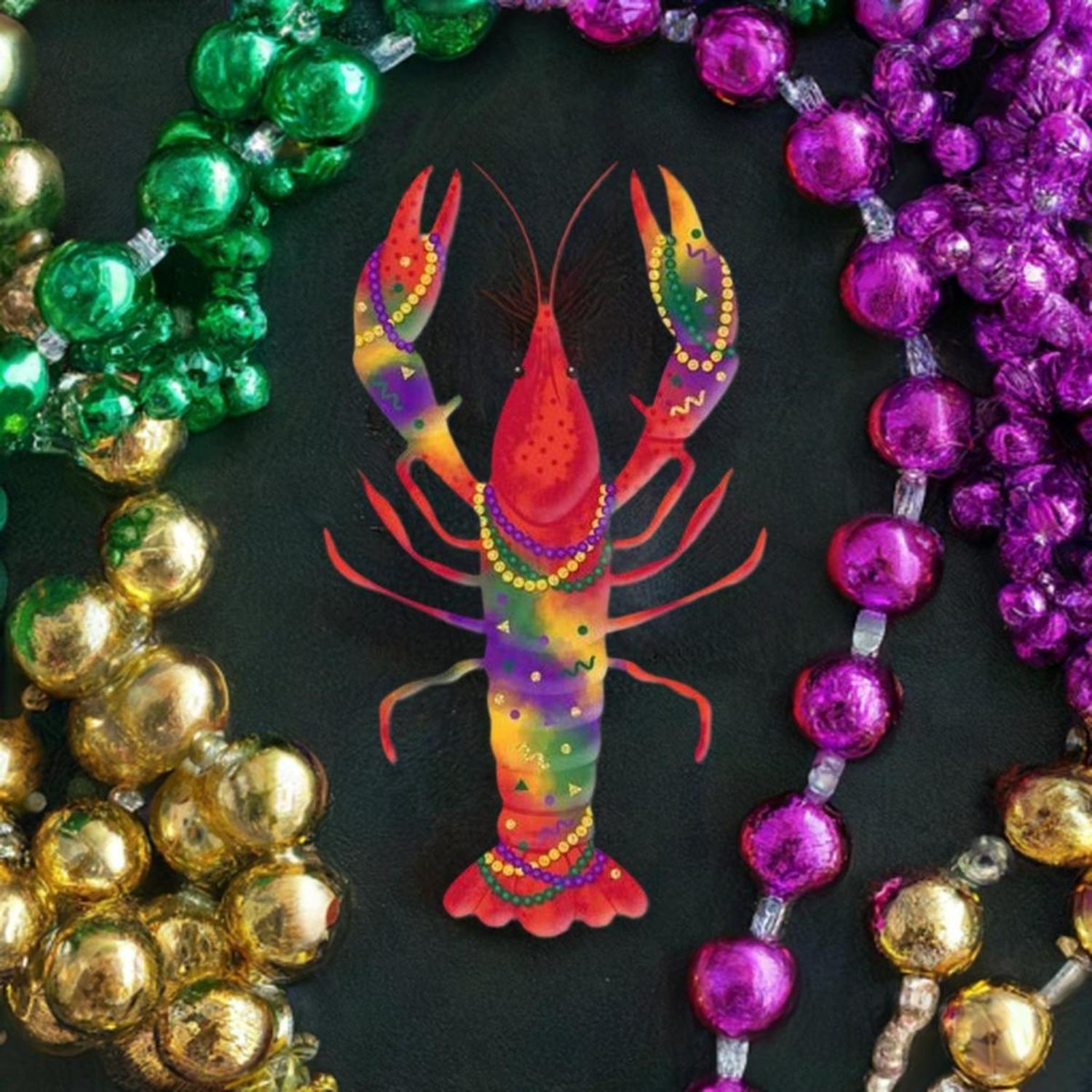 Shop For 14" Metal Crawfish Sign: Multi Color at Michelle's aDOORable Creations