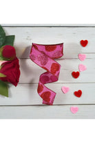 Shop For 1.5" Bold Glitter Hearts Royal Ribbon: Pink (10 Yards) RG0166815