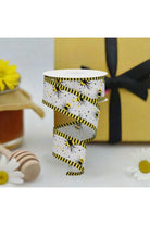 Shop For 1.5" Bumble Bee Stripe Edge Ribbon: White (10 Yards) RGA8384J3