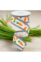 Shop For 1.5" Carrots Thin Stripe Ribbon: White (10 Yards) at Michelle's aDOORable Creations