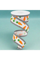 Shop For 1.5" Carrots Thin Stripe Ribbon: White (10 Yards) at Michelle's aDOORable Creations