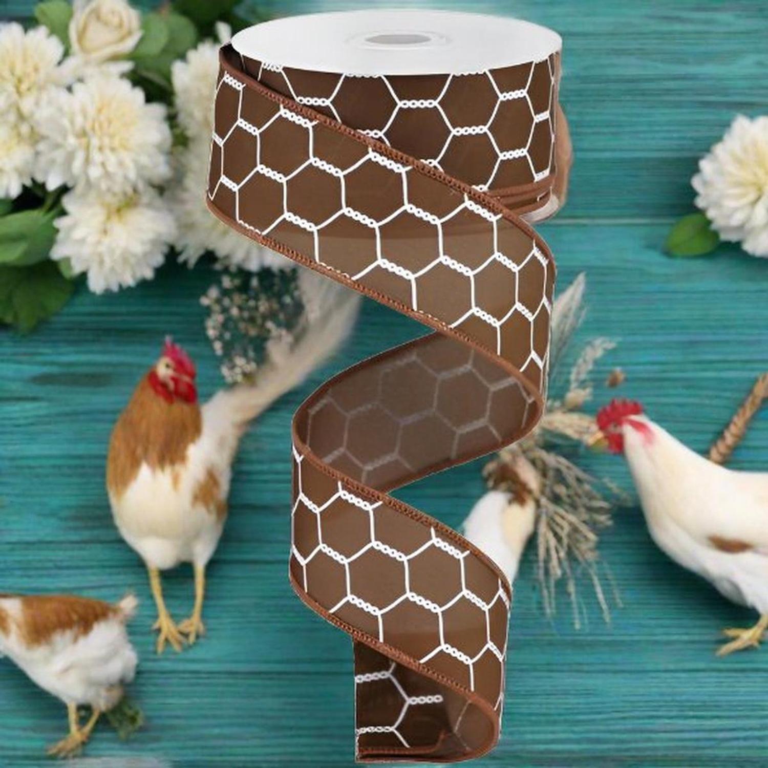 Shop For 1.5" Chicken Wire Ribbon: Chocolate (10 Yards) at Michelle's aDOORable Creations