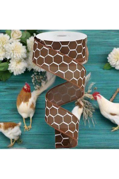 Shop For 1.5" Chicken Wire Ribbon: Chocolate (10 Yards) at Michelle's aDOORable Creations