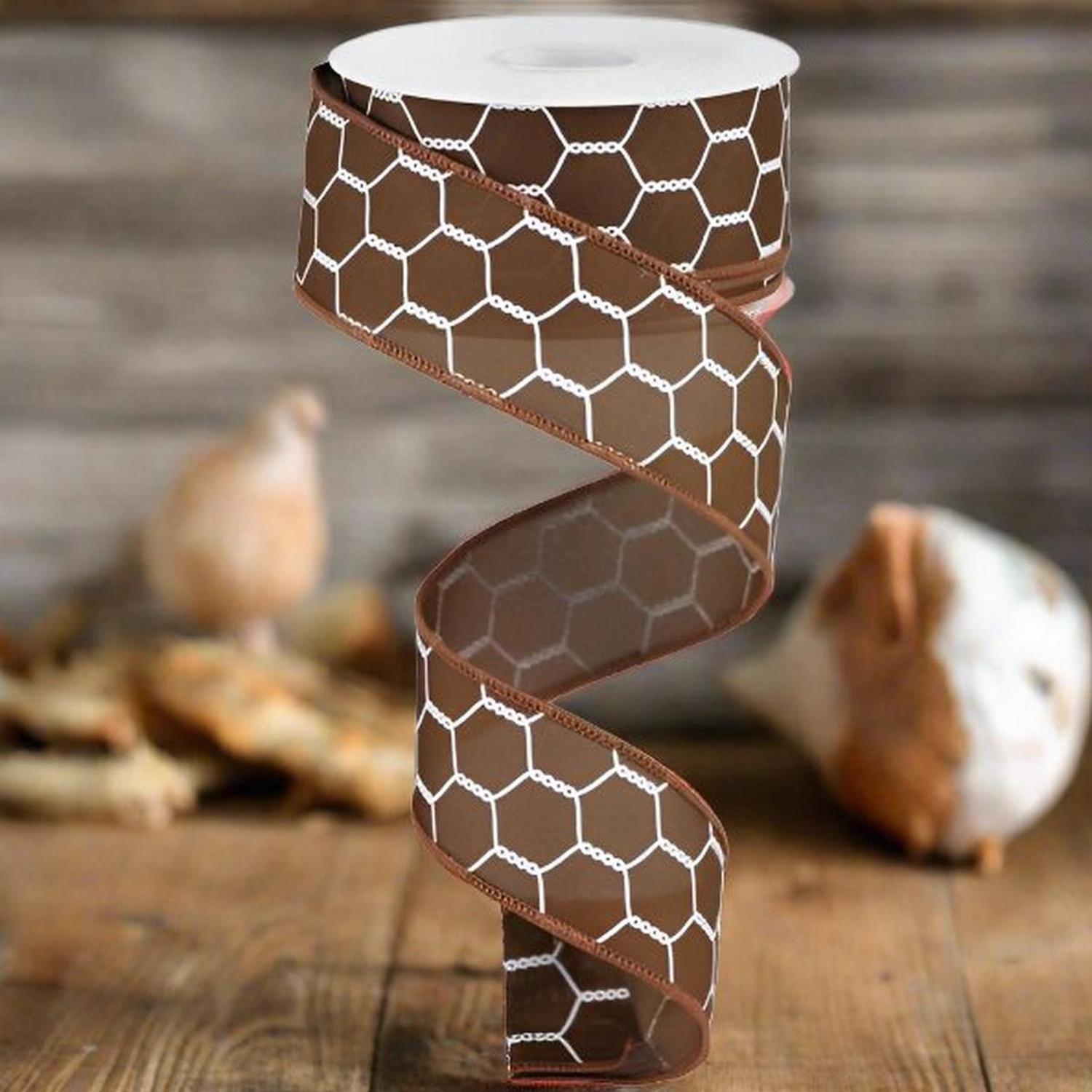 Shop For 1.5" Chicken Wire Ribbon: Chocolate (10 Yards) at Michelle's aDOORable Creations
