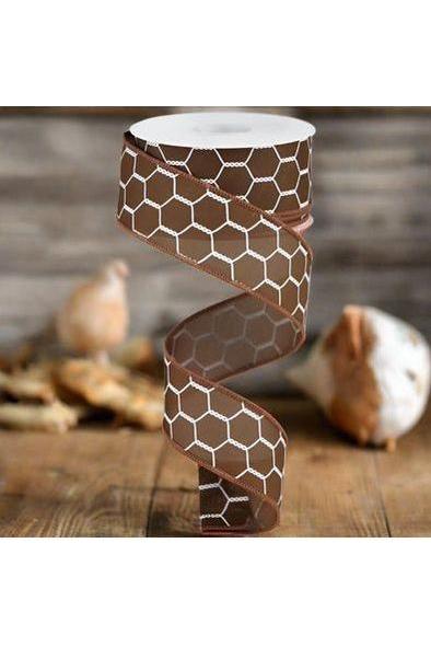 Shop For 1.5" Chicken Wire Ribbon: Chocolate (10 Yards) at Michelle's aDOORable Creations