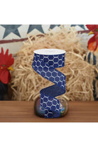 1.5" Chicken Wire Ribbon: Navy Blue (10 Yards) - Michelle's aDOORable Creations - Wired Edge Ribbon