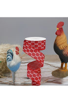 Shop For 1.5" Chicken Wire Ribbon: Red Cranberry & White (10 Yards) RGA108260