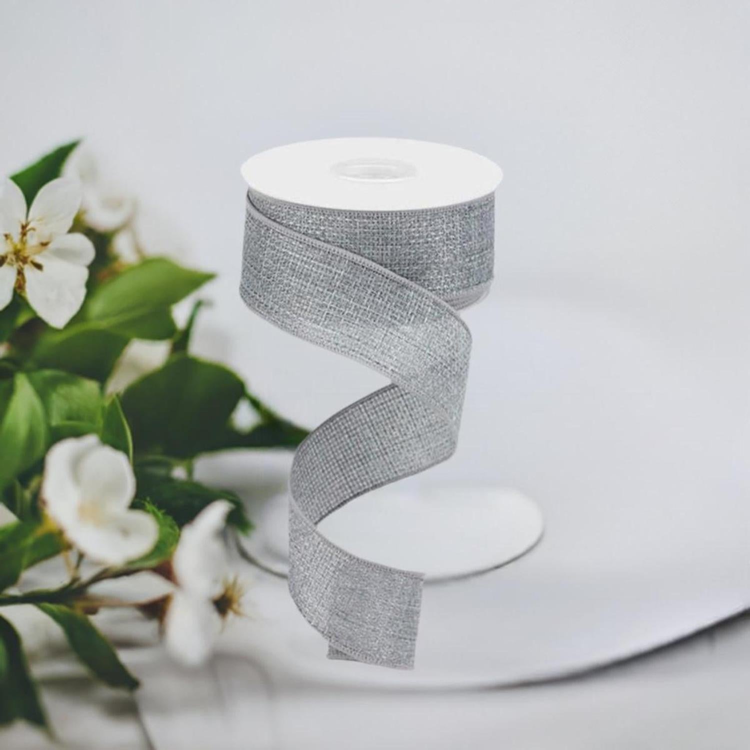 Shop For 1.5" Cross Royal Ribbon: Grey (10 Yards) at Michelle's aDOORable Creations