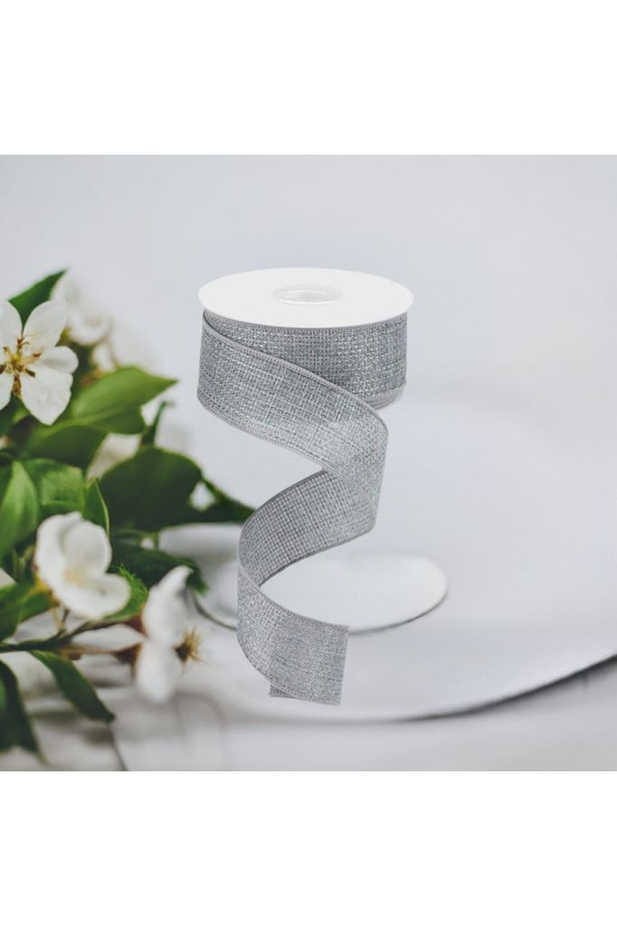 Shop For 1.5" Cross Royal Ribbon: Grey (10 Yards) at Michelle's aDOORable Creations