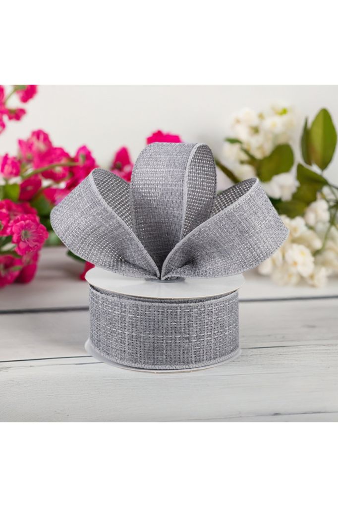 Shop For 1.5" Cross Royal Ribbon: Grey (10 Yards) at Michelle's aDOORable Creations