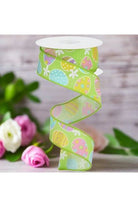 Shop For 1.5" Easter Eggs on Royal Ribbon: Green (10 Yards) at Michelle's aDOORable Creations