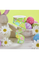 Shop For 1.5" Easter Eggs on Royal Ribbon: Green (10 Yards) at Michelle's aDOORable Creations