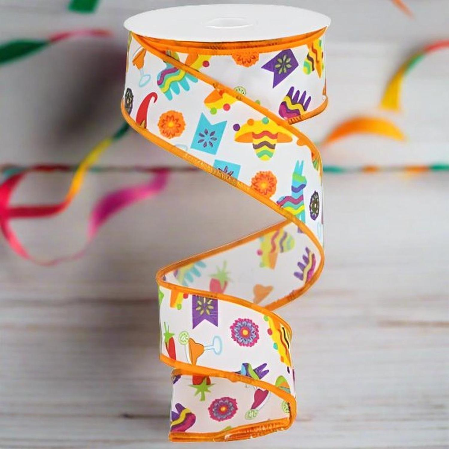 Shop For 1.5" Fiesta Ribbon: White (10 Yards) at Michelle's aDOORable Creations