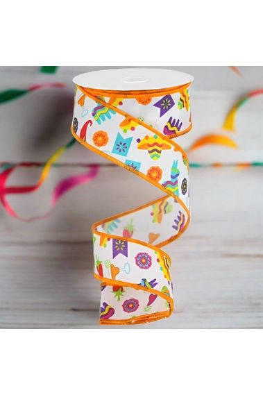 Shop For 1.5" Fiesta Ribbon: White (10 Yards) at Michelle's aDOORable Creations