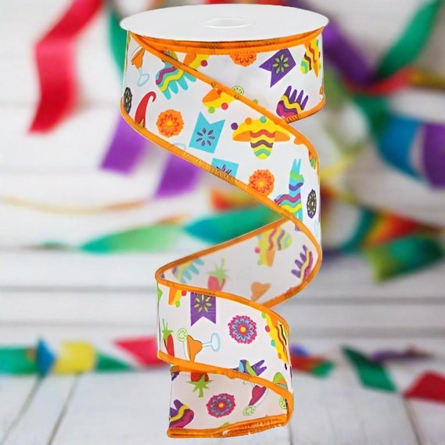 Shop For 1.5" Fiesta Ribbon: White (10 Yards) at Michelle's aDOORable Creations
