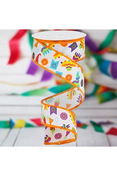 Shop For 1.5" Fiesta Ribbon: White (10 Yards) at Michelle's aDOORable Creations