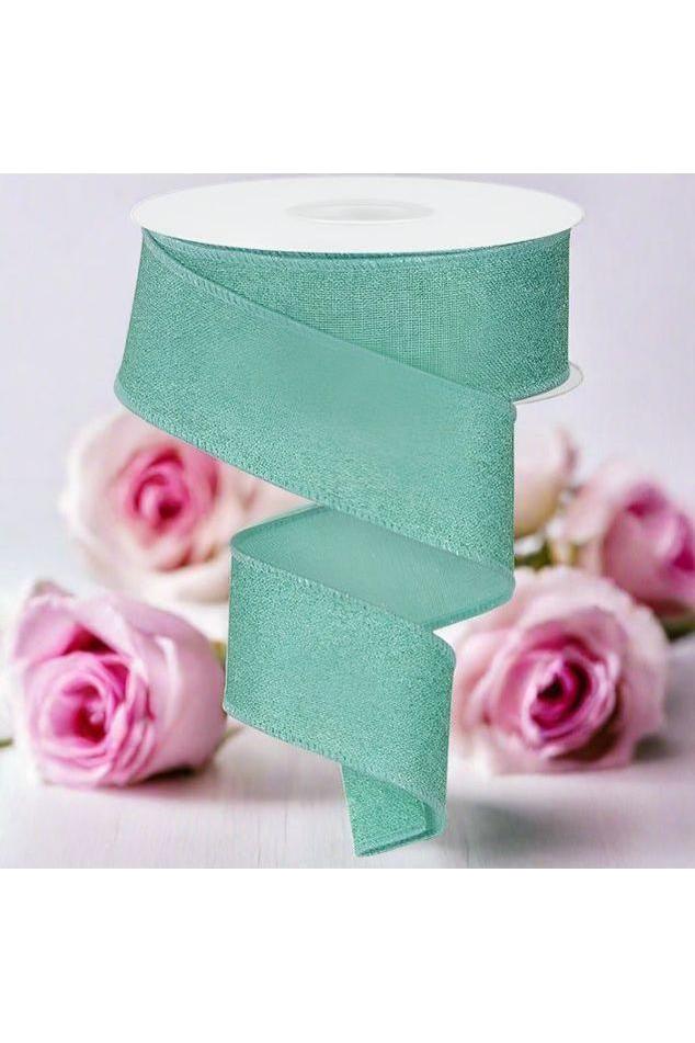 Shop For 1.5" Fine Glitter on Royal Ribbon: Mint Green (10 Yards) at Michelle's aDOORable Creations