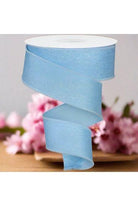 Shop For 1.5" Fine Glitter On Royal Ribbon: Pale Blue (10 Yards) at Michelle's aDOORable Creations