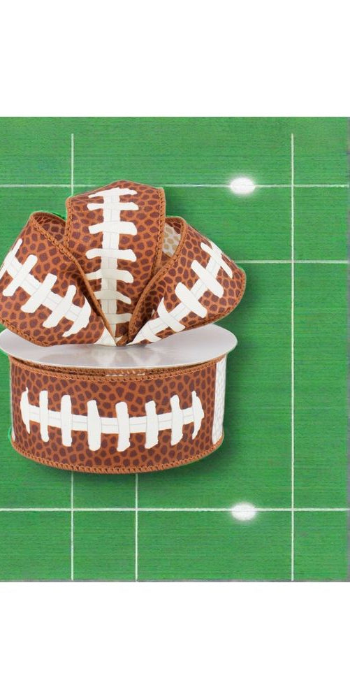 1.5" Football Laces Ribbon (10 Yard) - Michelle's aDOORable Creations - Wired Edge Ribbon